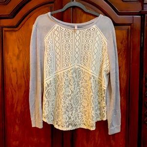 Xhilaration Lace Lightweight Sweater